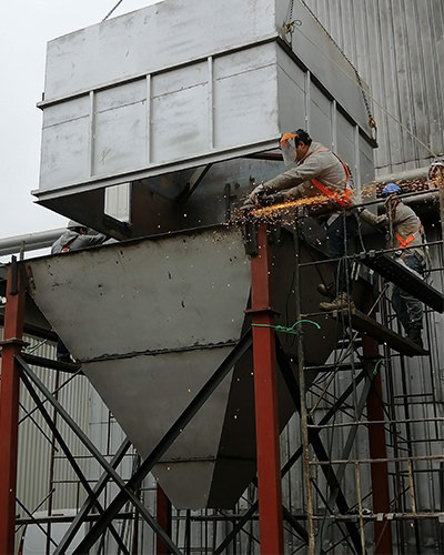 Sistema de filtrado para caldera a chips en Talca